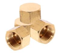 SECFOU Set 4 Pezzi Tappi di Compressione in Rame Filettati Interni da 1/8 Pollice Raccordi per Tubi Svasati per Linee Gas Chiusura Stagna per Impianti Idraulici e Riscaldamento