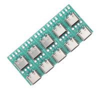SECFOU Set da 10 Pezzi Scheda Connettore Femmina USB Type-c 3.1 Fai da Te Convertitore PCB per Trasmissione Dati Stabile, Compatibile Dispositivi USB C, per Riparazioni e Progetti DIY