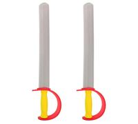 SECFOU Set di 2 Spade in Schiuma Eva Rosse, Leggere e Facili da Maneggiare, per Allenamento di Scherma e Giochi di Ruolo Medievali