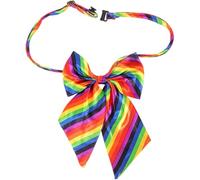 SECFOU Set Fiocco Arcobaleno Decorativo per Feste del Pride, Accessorio Colorato per Cosplay e Compleanni, Fermo Colletto Resistente Adatto a Eventi e Festival LGBTQ+
