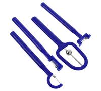 SECFOU Set per Allenamento Lingua 4 Pezzi Blu in Acciaio Inox e Plastica, Strumento per Esercizi Muscolari Orali e Terapia del Linguaggio e Adulti, Supporto Riabilitazione Pronuncia