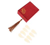 SECFOU Set Professionale 8 Plettri per Unghie Guzheng in Nailon per Protezione Dita, Resistenti e Non Si Spezzano, come Regalo di Compleanno per Musicisti