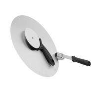 SECFOU Set Tagliapizza e Pala per Pizza in Acciaio Inox 30 Cm, Spatola per Pizza in Metallo Pieghevole con Manico Termoisolante, Utensile Cucina per Pizzeria e Uso Domestico