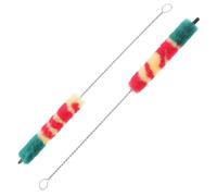 SECFOU Spazzola Flessibile Setole in Cotone 2 Pezzi per Pulizia Piccolo per Rimuovere Polvere e Corpo in Metallo per Strumenti Musicali a Fiato