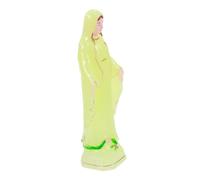 SECFOU Statua della Vergine Maria Luminosa in Plastica Decorazione Religiosa Elegante per Chiesa e Arredamento da Tavolo Creativo e Delicato