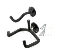 SECFOU Supporto da Parete in Metallo Nero Risparmio Spazio Gancio Singolo e Fissaggio Sicuro per Chitarra e Ukulele per Sala Musica