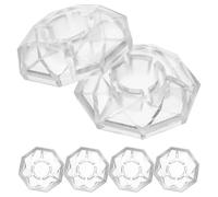 SECFOU Tappi per Pedale Effetto Chitarra 5 Pezzi, Protezione Unghia Piede in Plastica Trasparente a Forma di Diamante, Accessori per Pedali Effetti Strumenti Musicali, Adatti a Pedali