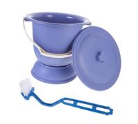 SECFOU Vasino da Viaggio in Plastica con Base Alta e Coperchio Sealing Antiodore Bidet Portatile per Anziani e Donne in Gravidanza Materiale Resistente e Facile da Pulire Colore Casuale