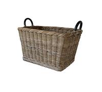 Sechome B18-A Cesto Portalegna in Rattan Naturale Intrecciato a Mano (Big)