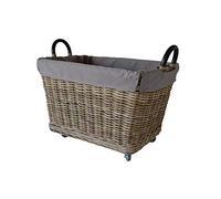 Sechome B18-AMR Cesto Portalegna in Rattan con Ruote (Big)