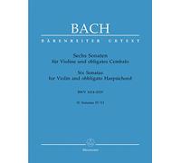 Sechs Sonaten für Violine und obligates Cembalo BWV 1017-1019 -Sonaten IV-VI- (Band II). BÄRENREITER URTEXT. Spielpartitur(en), Stimmensatz, Urtextausgabe, Sammelband