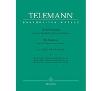 Sechs Sonaten für zwei Querflöten oder zwei Violinen op. 2 TWV 40:101, 102, 104 (Heft I). Spielpartitur(en), Urtextausgabe, Sammelband. BÄRENREITER URTEXT