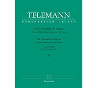 Sechs Sonaten im Kanon für zwei Querflöten oder zwei Violinen op. 5 TWV 40:118-123 (1738) (Heft 2). Spielpartitur(en), Urtextausgabe, Sammelband. BÄRENREITER URTEXT