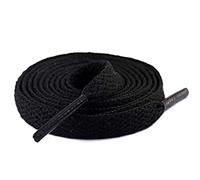 Sechunk Lacci da Scarpa Piatti a Tinta Unita per Atletica, Stringhe in 29 Colori, 1 Coppia per Sneaker, nero, 137cm