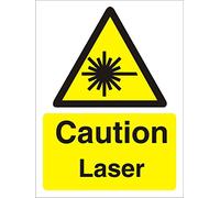 Seco Cartello "Caution Laser", 150 mm x 200 mm, vinile autoadesivo