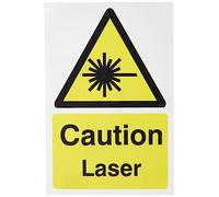 Seco Cartello "Caution Laser", 200 mm x 300 mm, vinile autoadesivo