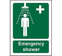 Seco Cartello di emergenza per doccia, 150 mm x 200 mm, vinile autoadesivo