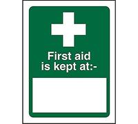 Seco Cartello di First Aid is Kept at Location, 200 mm x 300 mm - 1 mm in plastica semi rigida