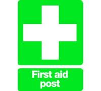 Seco Cartello "First Aid Post", 150 mm x 200 mm, vinile autoadesivo