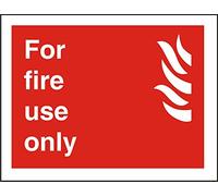 Seco Cartello "For Fire Use Only & Fire Sign", 200 mm x 150 mm, in vinile autoadesivo