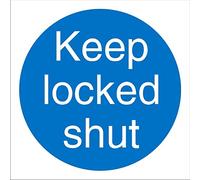 Seco Cartello "Keep Locked Shut", 200 mm x 200 mm, in vinile autoadesivo