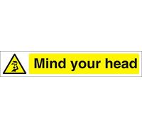 Seco Cartello Mind Your Head, 300 mm x 50 mm, vinile autoadesivo