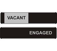 Seco Cartello scorrevole vacant/impegnato, 255 mm x 52 mm, alluminio/PVC