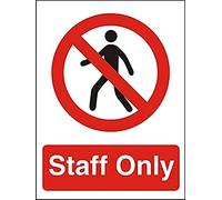 Seco Cartello "Staff Only", 300 mm x 400 mm, in vinile autoadesivo