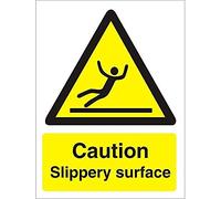 Seco Caution Slippery - Segnale di superficie, 200 mm x 300 mm, in plastica semi rigida da 1 mm