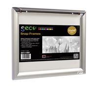 SECO Cornice per poster/immagini a scatto a caricamento frontale facile da aprire 11 x 14 pollici Cornice in metallo argentato (SN1114-SV)