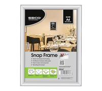 SECO Cornici a scatto in alluminio, formato A4, confezione da 10, 210 x 297 mm, facili da aprire, per poster, punti vendita, menù, avvisi sulla salute e sulla sicurezza, ideali per uffici, negozi e