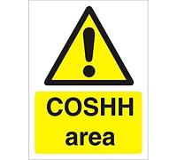 Seco COSHH - Cartello con scritta "Area", 200 x 300 mm, 1 mm, in plastica semi rigida