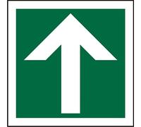 Seco First Aid - Cartello con pittogramma freccia rivolta verso l'alto, 100 mm x 100 mm - 1 mm, in plastica semi rigida
