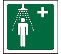 Seco First Aid - Targa per pittogramma doccia, 150 mm x 150 mm - 1 mm, in plastica semi rigida