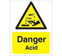 Seco Segnale acido pericoloso, 150 mm x 200 mm - 1 mm in plastica semi rigida