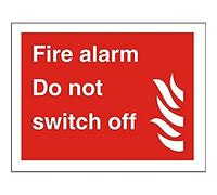 Seco Segnale di allarme antincendio "Do Not Switch Off & Fire", 200 mm x 150 mm - 1 mm, in plastica semi rigida