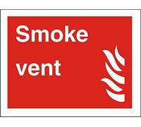 Seco Segnale di fumo e fuoco, 200 mm x 150 mm, vinile autoadesivo