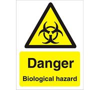 Seco Segnale di pericolo biologico di pericolo, 300 mm x 400 mm, vinile autoadesivo