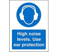 Seco Segnale di protezione per le orecchie, con scritta "High Noise Levels", 150 mm x 200 mm, in vinile autoadesivo