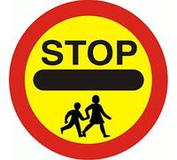 Seco Segnale stradale Stop Children Crossing, 450 mm x 450 mm - 3 mm in alluminio composito