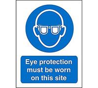 Seco Segno di protezione degli occhi su questo sito, 150 mm x 200 mm - 1 mm in plastica semi rigida