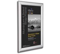 SECO Stewart Superior - Cornice a Scatto per Poster, Formato A5, 4 Lati, 25 mm, Colore: Argento
