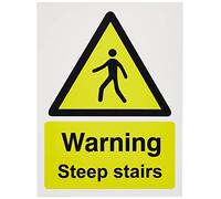 Seco Warning Steep Steep Stairs Seco, 150 mm x 200 mm - vinile autoadesivo