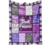 SECOGM Coperta per migliore amica, regalo di compleanno per donne, regalo di amicizia per la mia migliore amica, Bestie, BBF, Soul Sister, coperta a lunga distanza regalo 127 x 152,4 cm