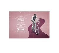 SECOLI Angelo Fausto Coppi, stampa artistica su tela, stile vintage, adatta per camera da letto, soggiorno, ufficio, 60 x 90 cm, senza cornice