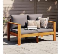 SECOLI Divanetto da Esterno, Divano da Esterno, Salotto da Giardino Legno, Set da Giardino Esterno,Divano da Giardino con Cuscini 2 Posti Legno Massello di Acacia