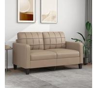 SECOLI Divano a 2 posti, in tessuto, piccolo divano, moderno, 2 posti, con braccioli, divano a 2 posti, divano a 2 posti, per soggiorno/camera da letto/ufficio/appartamento, 140 cm, colore: cappuccino