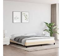 SECOLI Giroletto, Letto Matrimoniale Queen, Struttura Letto Singolo, Giroletto Matrimoniale, Crema 160x200 cm in Tessuto