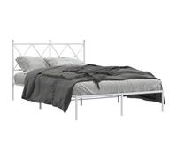 SECOLI Letto Ferro Battuto, Letto in Ferro Battuto Matrimoniale, Giroletto Matrimoniale, Struttura Letto Matrimoniale/Singolo, con Testiera Metallo Bianco 120x190 cm