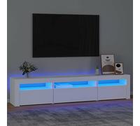 SECOLI Lowboard TV con LED Mobile TV da 195 cm TV Board Mobile TV TV Mobile Mobile TV TV Bank TV TV Mobile Credenza per soggiorno camera da letto bianco